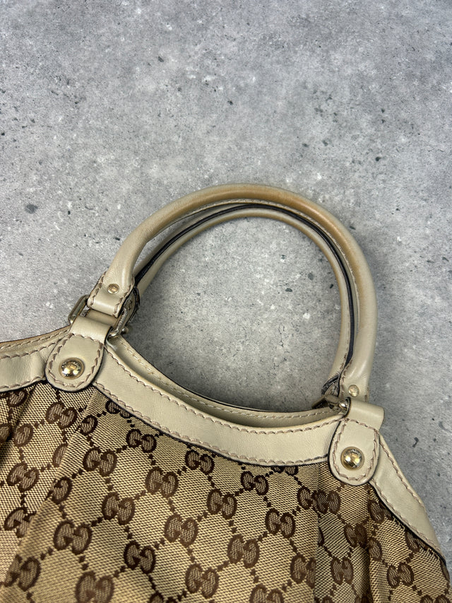 VINTAGE GUCCI SUKEY HANDTASCHE BEIGE