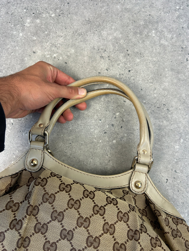 VINTAGE GUCCI SUKEY HANDTASCHE BEIGE