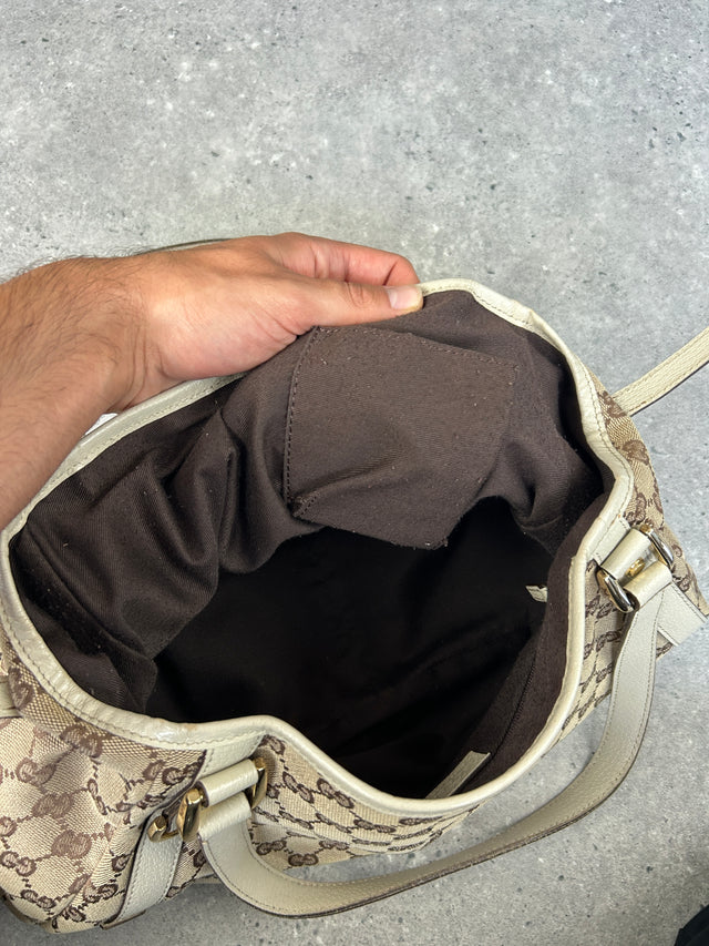 GUCCI MONOGRAMM HANDTASCHE BEIGE VINTAGE