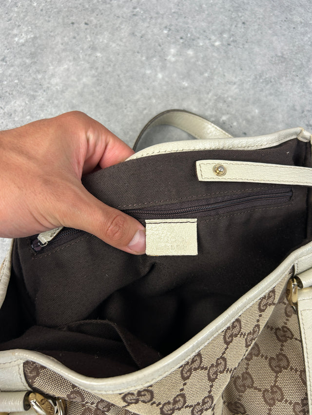 GUCCI MONOGRAMM HANDTASCHE BEIGE VINTAGE