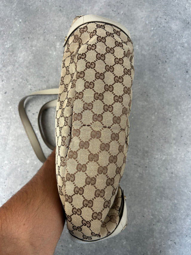 GUCCI MONOGRAMM HANDTASCHE BEIGE VINTAGE