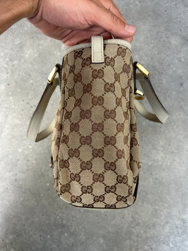GUCCI MONOGRAMM HANDTASCHE BEIGE VINTAGE