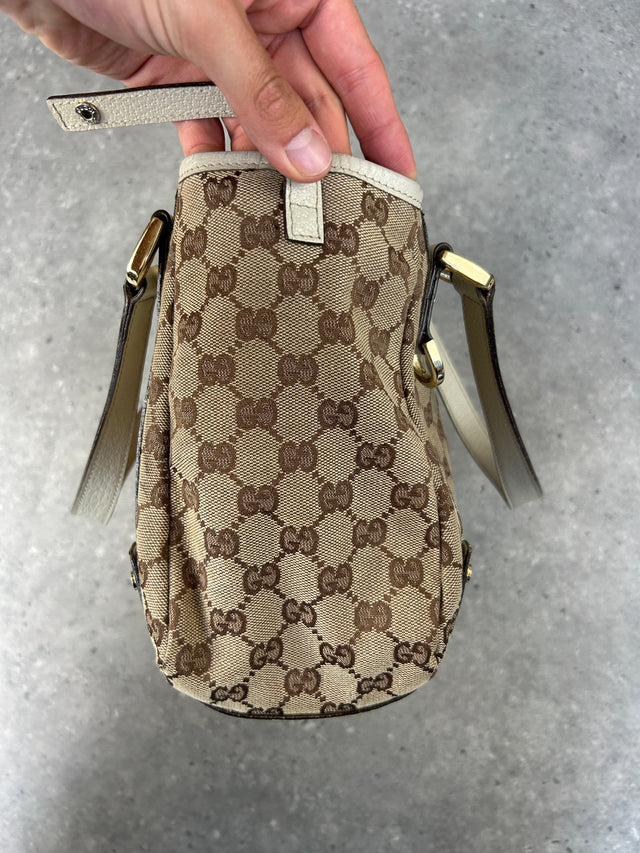 GUCCI MONOGRAMM HANDTASCHE BEIGE VINTAGE