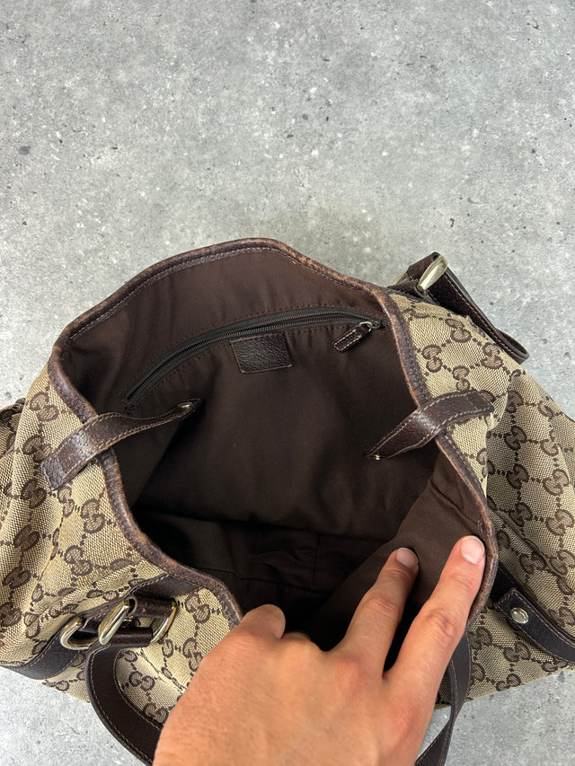 VINTAGE GUCCI MONOGRAMM HANDTASCHE BRAUN
