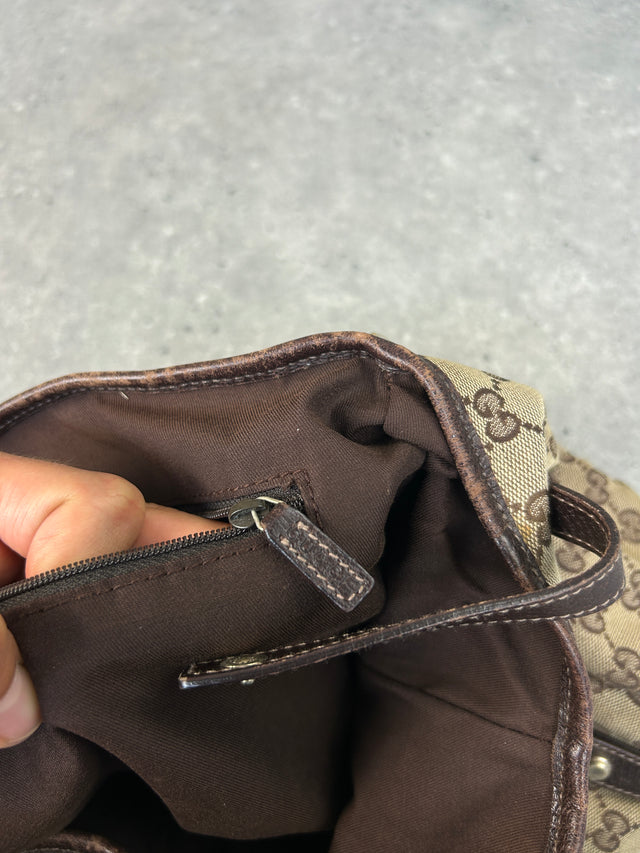 VINTAGE GUCCI MONOGRAMM HANDTASCHE BRAUN