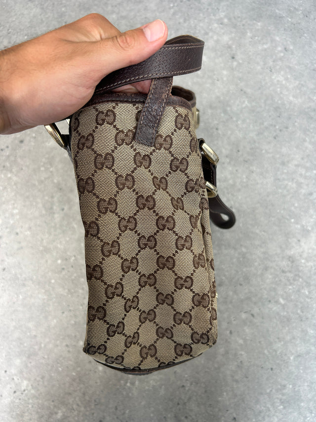 VINTAGE GUCCI MONOGRAMM HANDTASCHE BRAUN