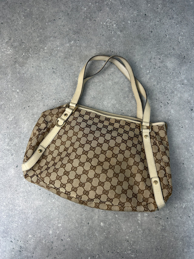 VINTAGE GUCCI ABBEY HANDTASCHE BEIGE