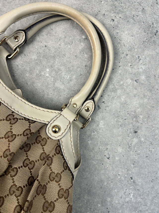 VINTAGE GUCCI SUKEY HANDTASCHE BEIGE