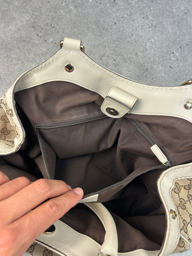 VINTAGE GUCCI SUKEY HANDTASCHE BEIGE