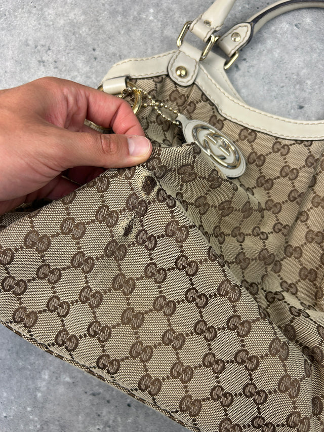 VINTAGE GUCCI SUKEY HANDTASCHE BEIGE