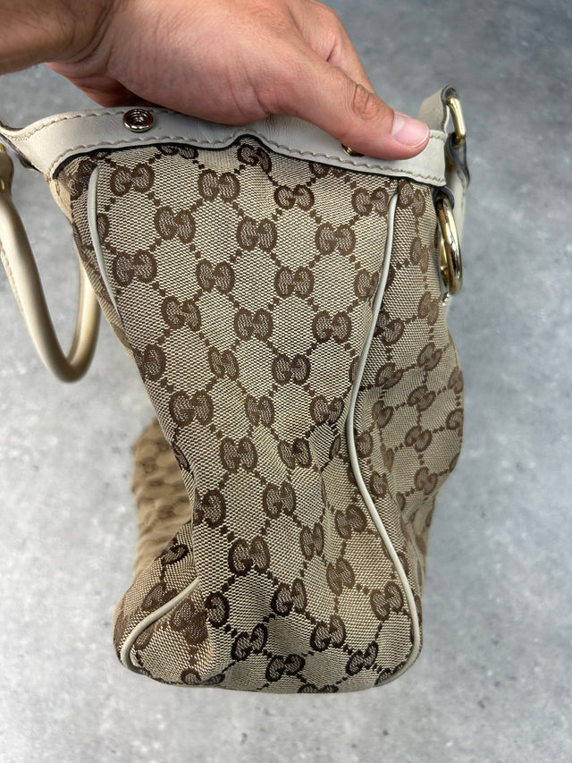 VINTAGE GUCCI SUKEY HANDTASCHE BEIGE