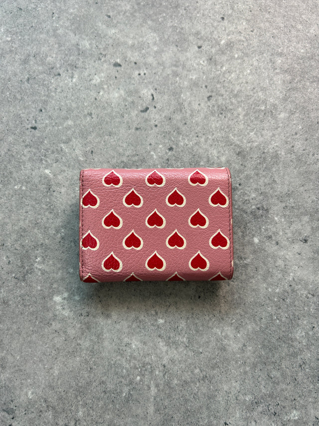 MIUMIU HERZ MONOGRAMM PORTEMONNAIE ROSA