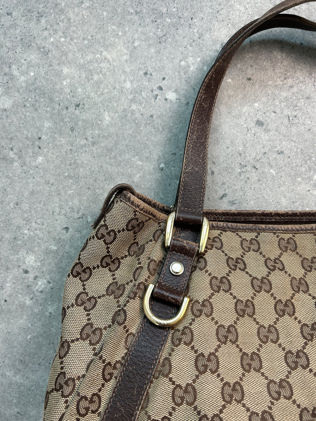 GUCCI MONOGRAMM HANDTASCHE BRAUN BEIGE