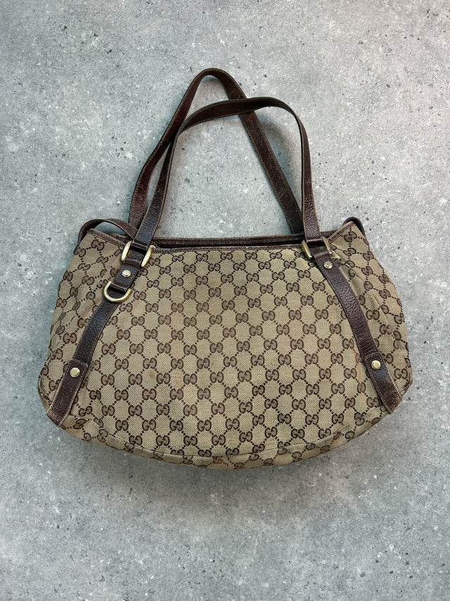 GUCCI MONOGRAMM HANDTASCHE BRAUN BEIGE