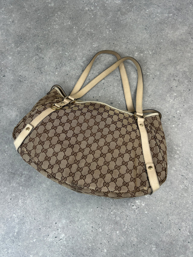 GUCCI ABBEY MONOGRAMM HANDTASCHE BEIGE
