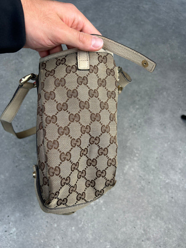 GUCCI ABBEY MONOGRAMM HANDTASCHE BEIGE