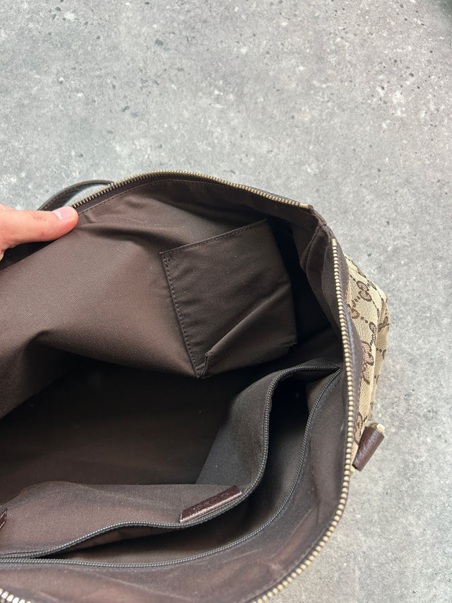 GUCCI ABBEY MONOGRAMM HANDTASCHE BRAUN