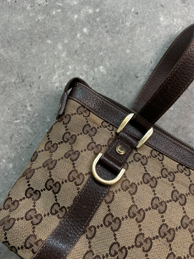 GUCCI BABY ABBEY MONOGRAMM HANDTASCHE BRAUN