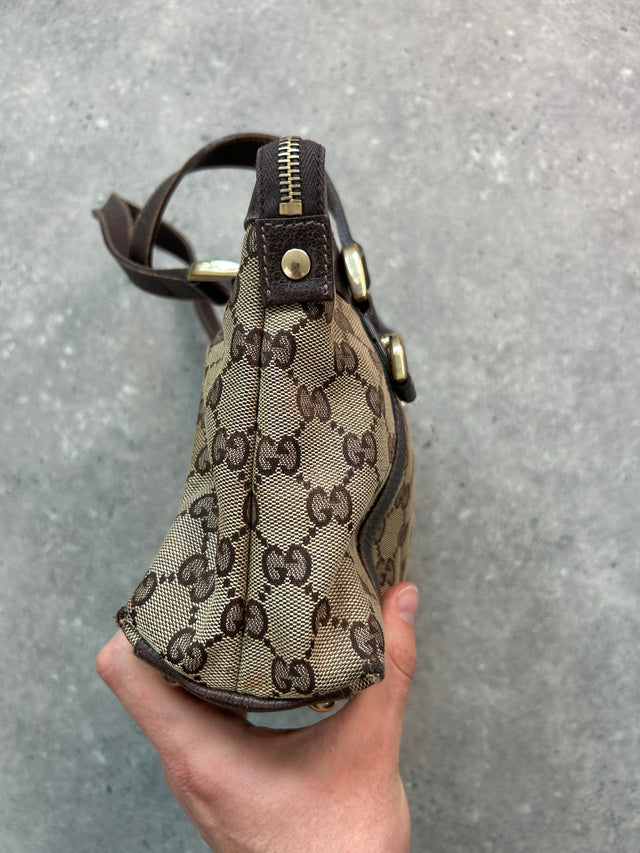 GUCCI BABY ABBEY MONOGRAMM HANDTASCHE BRAUN