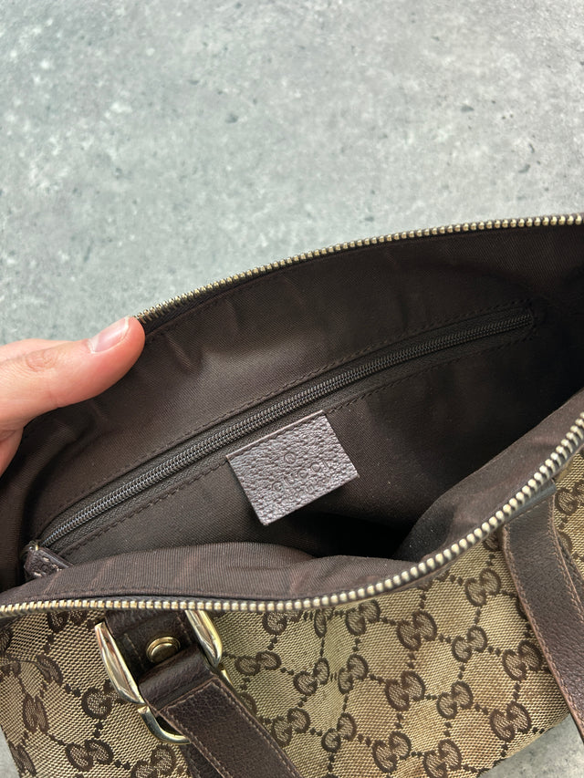 GUCCI BABY ABBEY MONOGRAMM HANDTASCHE BRAUN