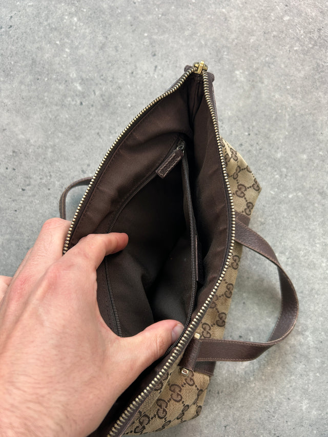 GUCCI BABY ABBEY MONOGRAMM HANDTASCHE BRAUN