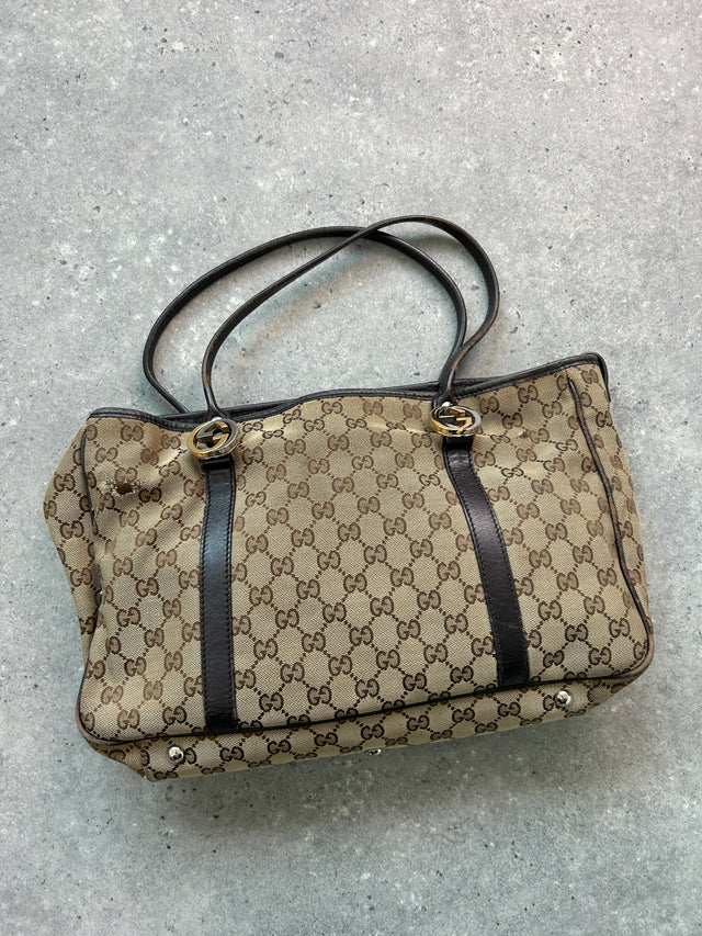 GUCCI GG MONOGRAMM HANDTASCHE BRAUN