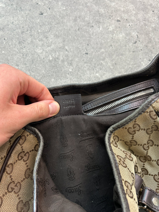 GUCCI GG MONOGRAMM HANDTASCHE BRAUN