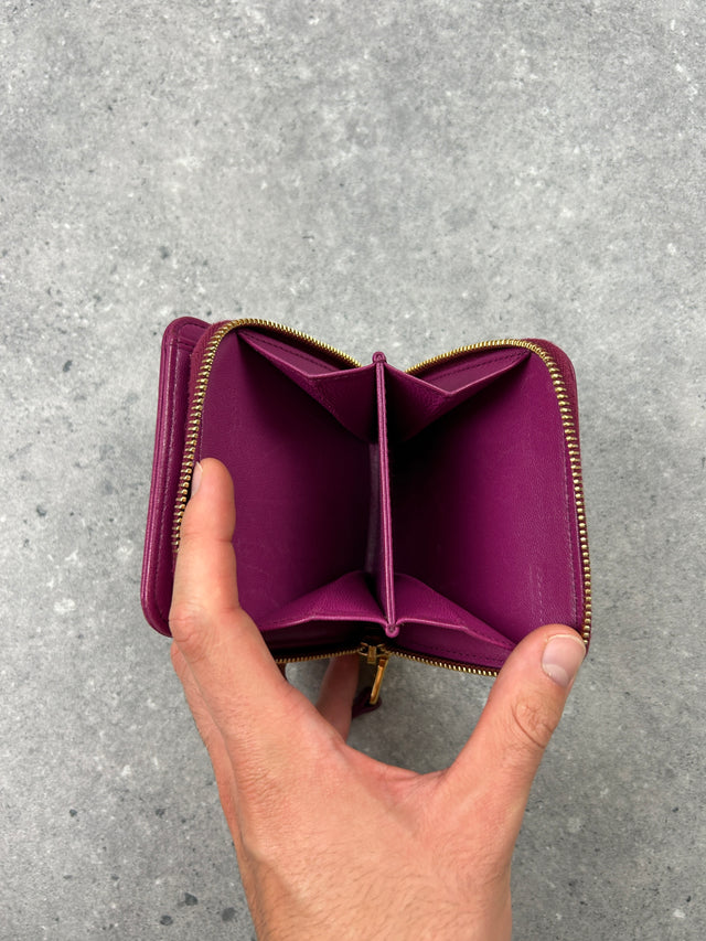 MIUMIU ZIP PORTEMONNAIE LEDER LILA