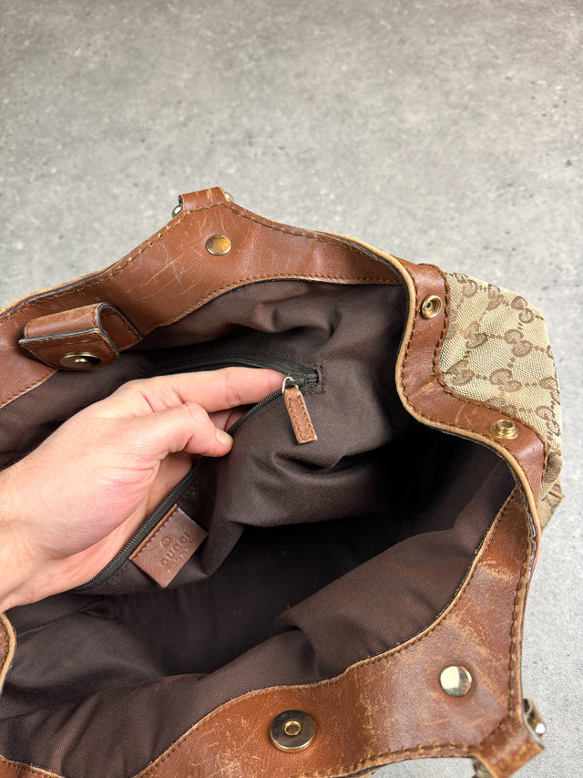 Gucci Sukey GG Monogramm Schultertasche Braun