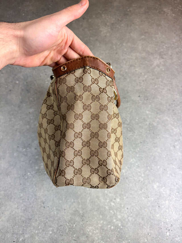 Gucci Sukey GG Monogramm Schultertasche Braun