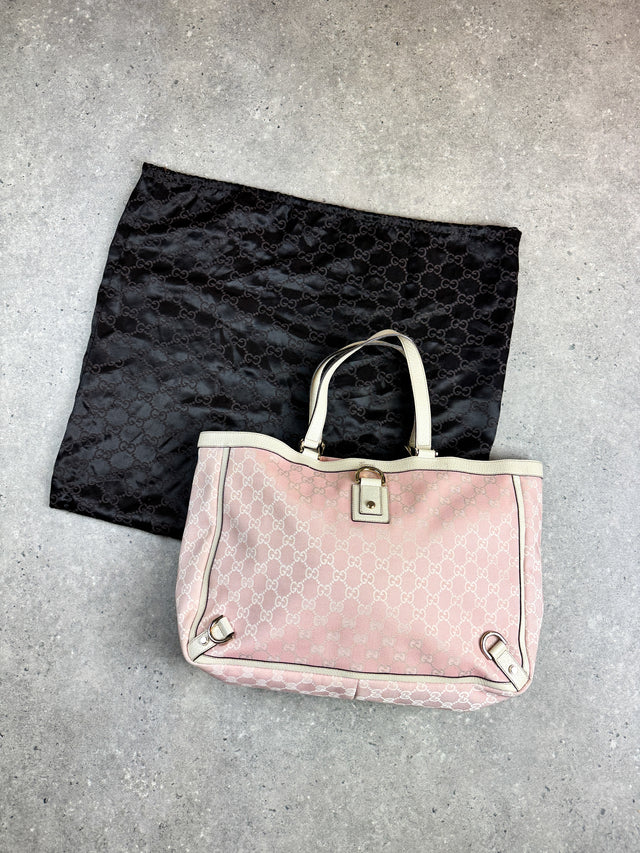 Gucci GG Monogramm Shopper Tote Handtasche Rosa