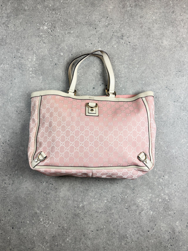 Gucci GG Monogramm Shopper Tote Handtasche Rosa