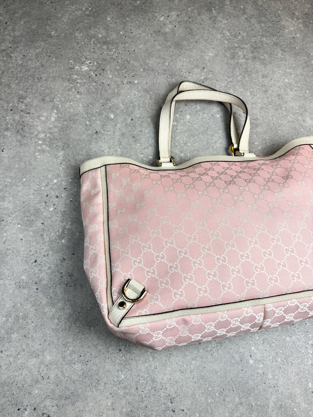 Gucci GG Monogramm Shopper Tote Handtasche Rosa