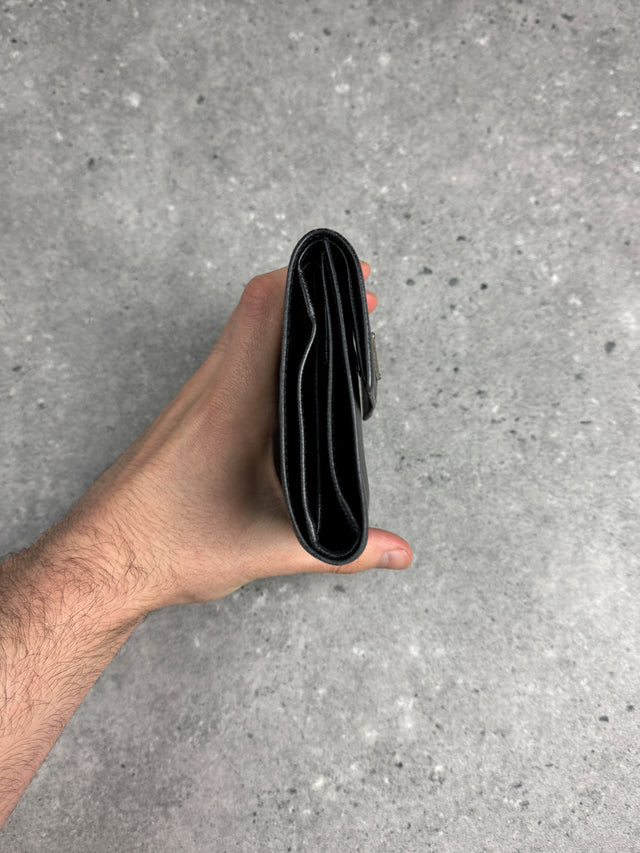 Prada Saffiano Leder Portemonnaie Schwarz