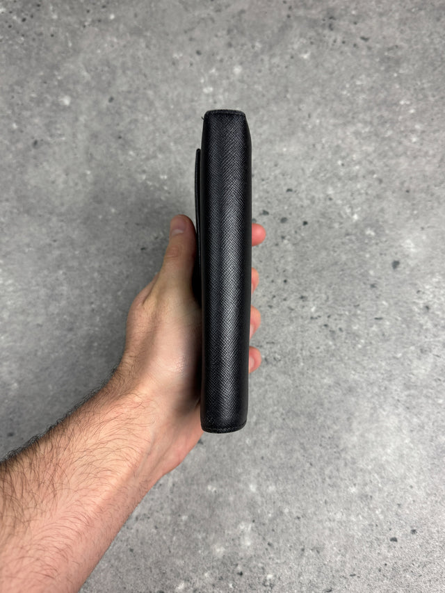 Prada Saffiano Leder Portemonnaie Schwarz