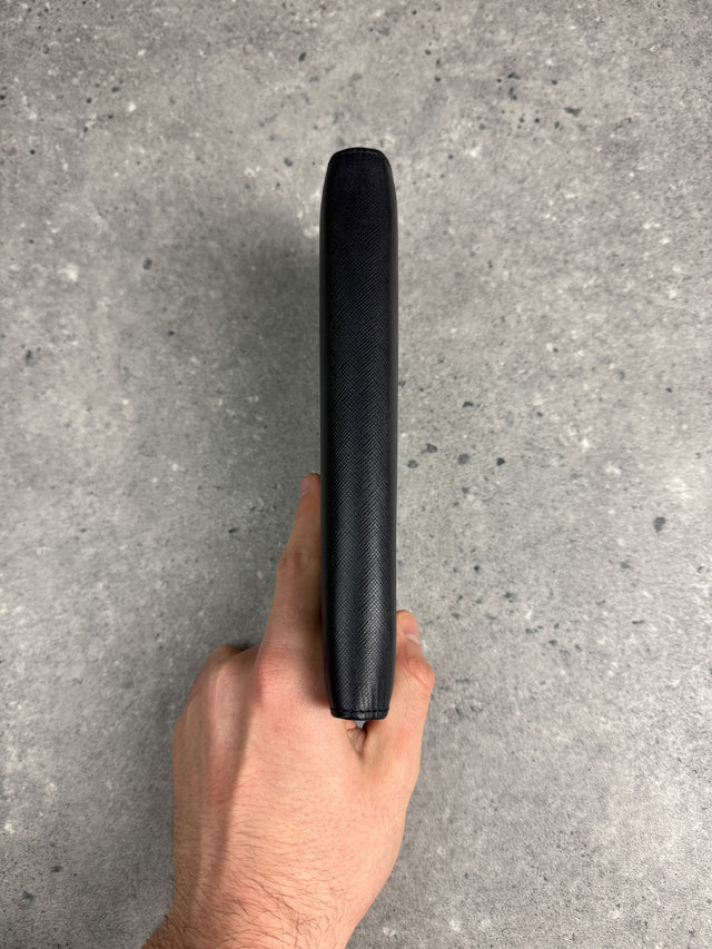 Prada Saffiano Continental Portemonnaie Schwarz