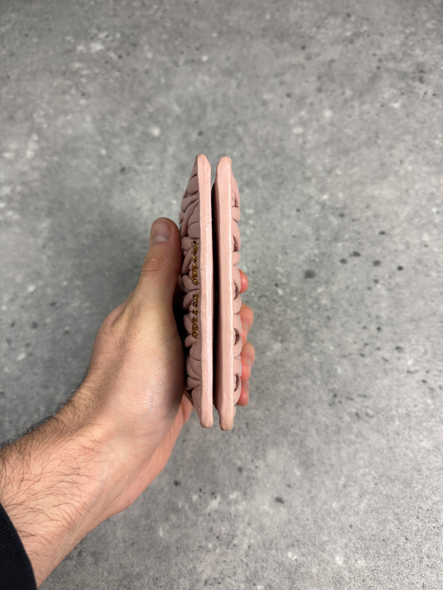 Miu Miu Matelassé Leder Portemonnaie Rosa