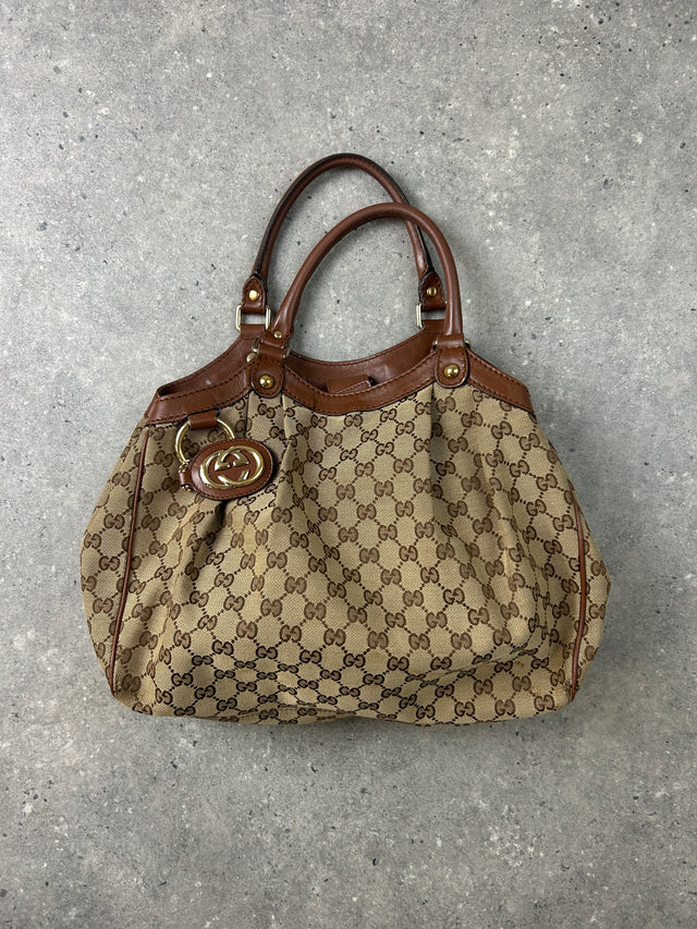 GUCCI SOOKIE MONOGRAMM HANDTASCHE BRAUN
