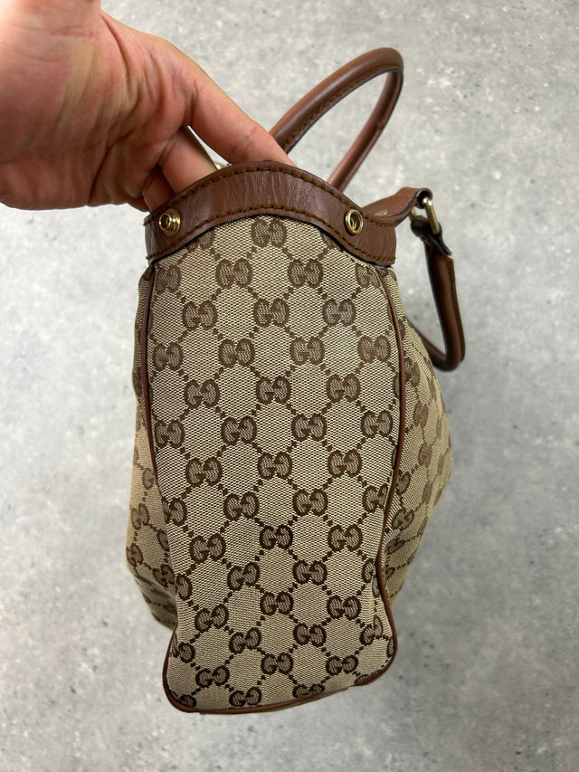 GUCCI SOOKIE MONOGRAMM HANDTASCHE BRAUN