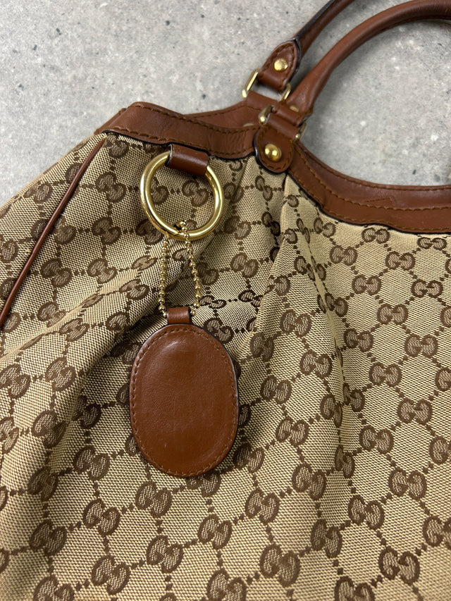 GUCCI SOOKIE MONOGRAMM HANDTASCHE BRAUN