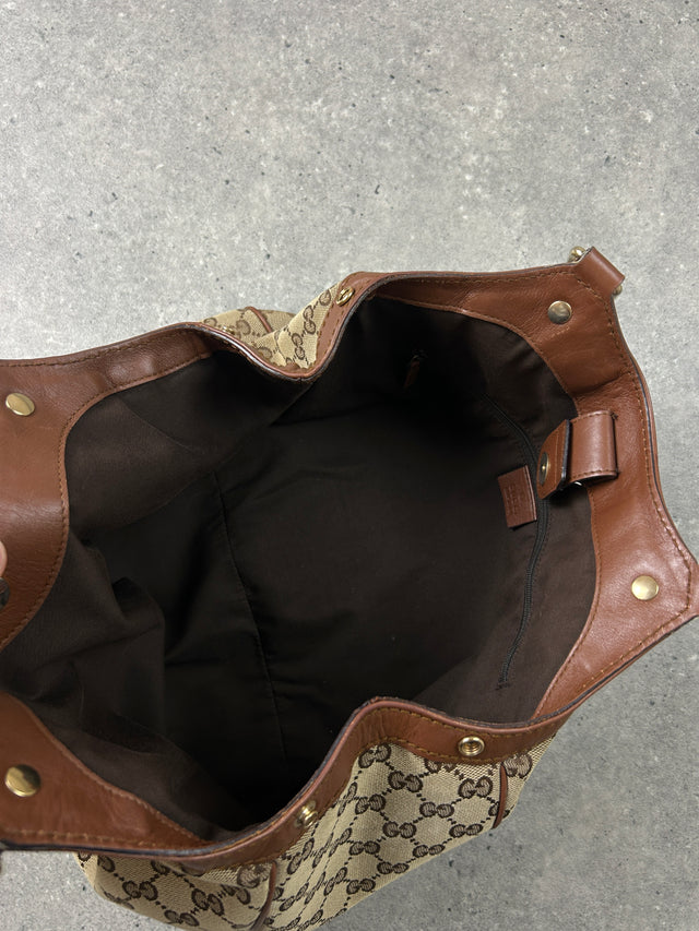 GUCCI SOOKIE MONOGRAMM HANDTASCHE BRAUN