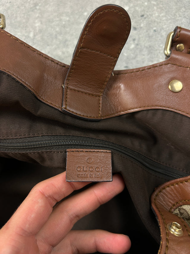 GUCCI SOOKIE MONOGRAMM HANDTASCHE BRAUN
