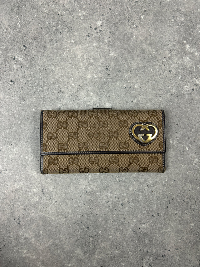GUCCI HEART MONOGRAM WALLET