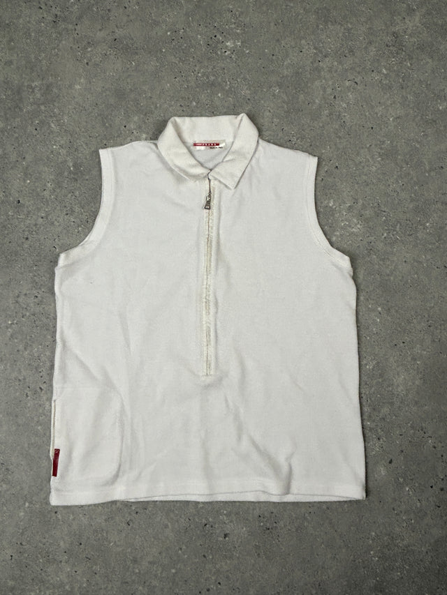 VINTAGE PRADA LINEA ROSSA DAMEN TOP WEISS