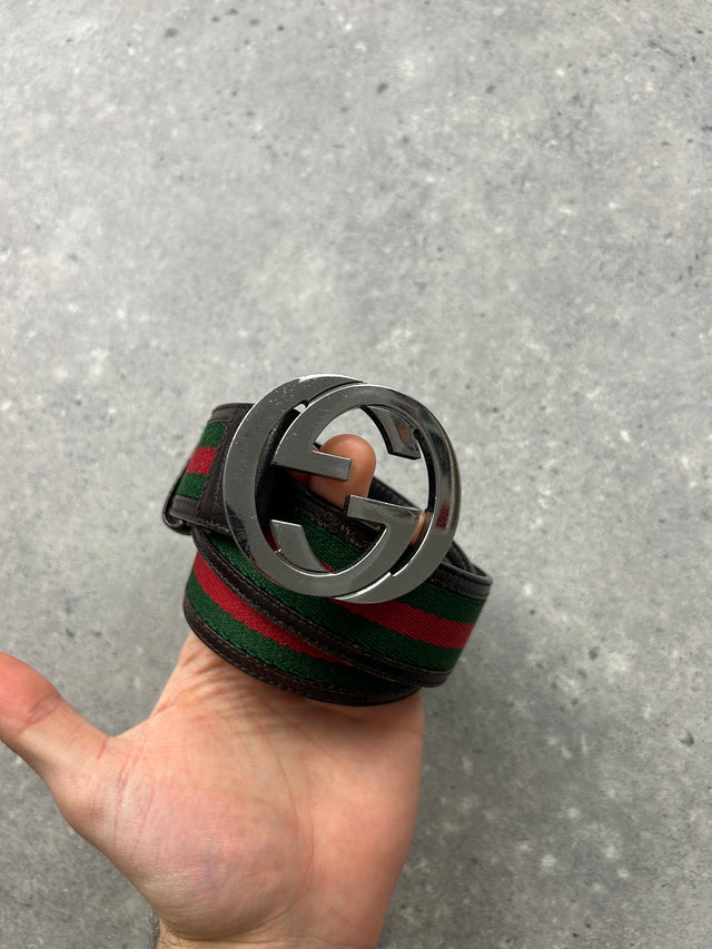 GUCCI LEDER GÜRTEL ROT GRÜN