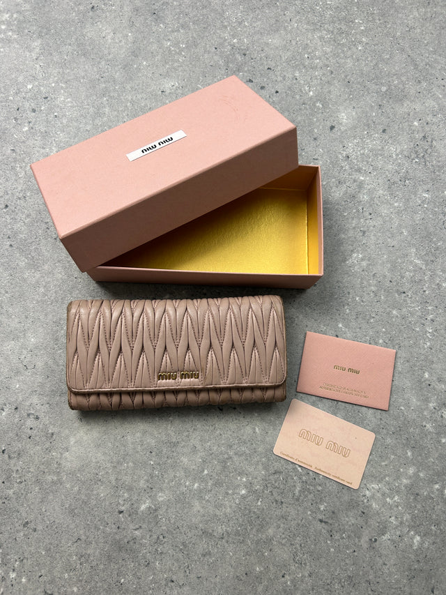 MIUMIU LEDER PORTEMONNAIE ROSE