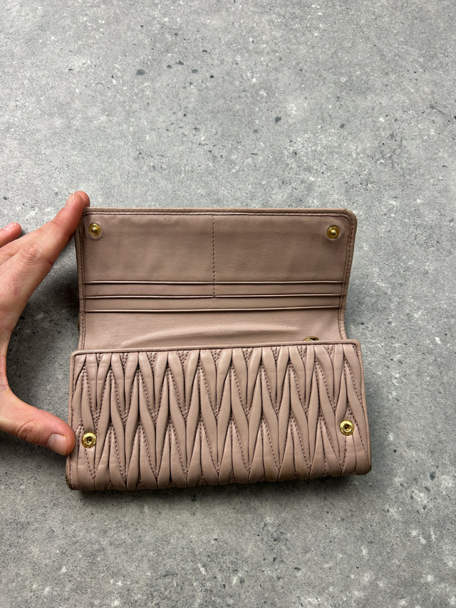 MIUMIU LEDER PORTEMONNAIE ROSE