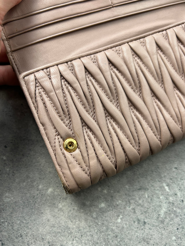 MIUMIU LEDER PORTEMONNAIE ROSE