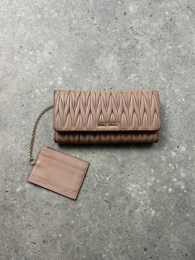 MIUMIU LEDER PORTEMONNAIE ROSE