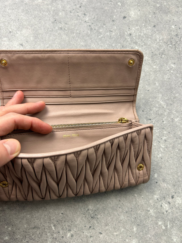 MIUMIU LEDER PORTEMONNAIE ROSE